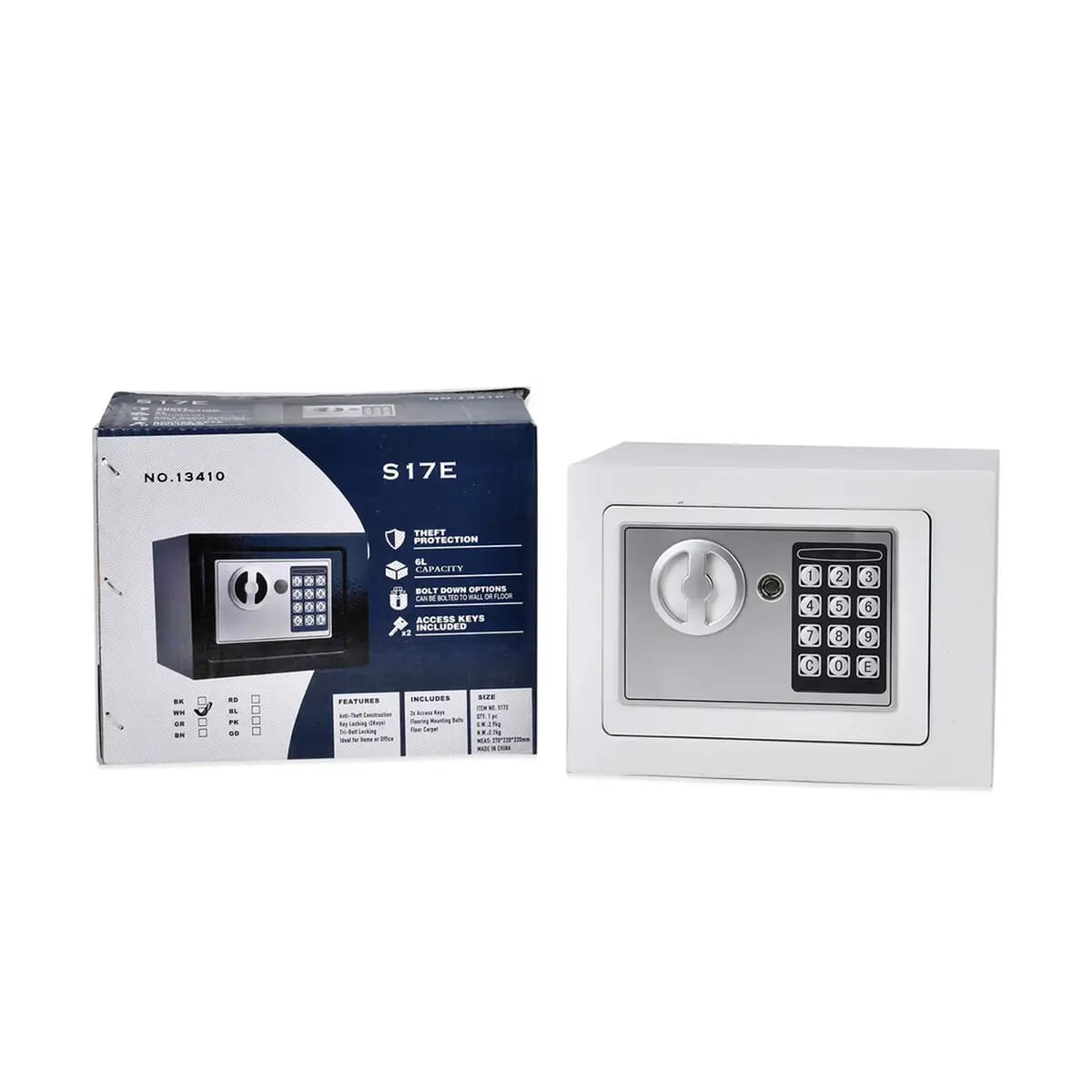 Safe Box with Password Lock and Two Emergency Keys (Powered by 4xAA Batteries) image number 7