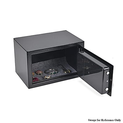 Safe Box with Password Lock and Two Emergency Keys (Powered by 4xAA Batteries)