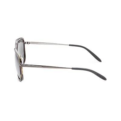 Michael Kors Men's Matte Gunmetal Square Aviator Sunglasses with Protection Case