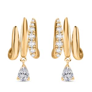 Moissanite 1.30 ctw Earrings in Vermeil Yellow Gold Over Sterling Silver 