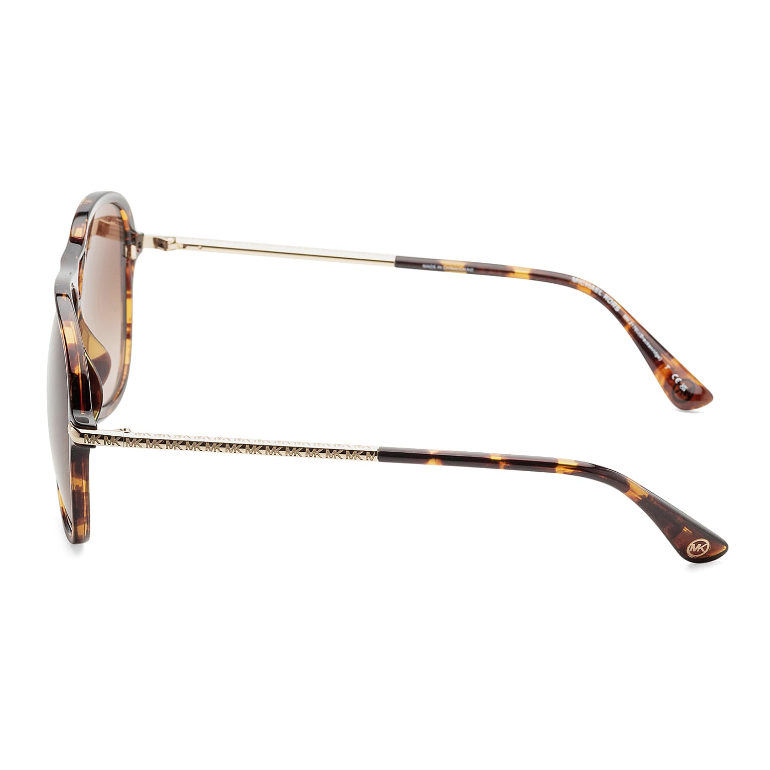 Michael Kors Women's Dark Tortoise Aviator Sunglasses with Protection Case