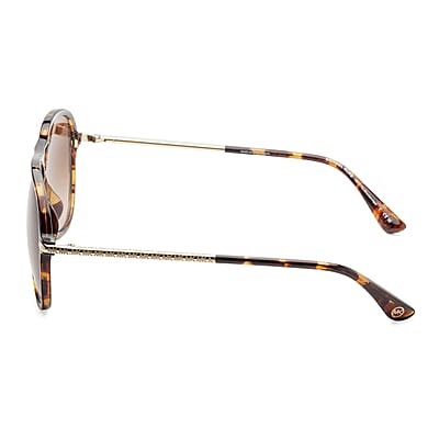 Michael Kors Women's Dark Tortoise Aviator Sunglasses with Protection Case