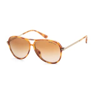 Michael Kors Women's Marigold Tortoise Aviator Sunglasses with Protection Case
