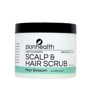ZionHealth Deep Cleansing Scalp & Hair Scrub with Sea Salt- Pear Blossom (4oz) (Ships in 8-10 Business Days)