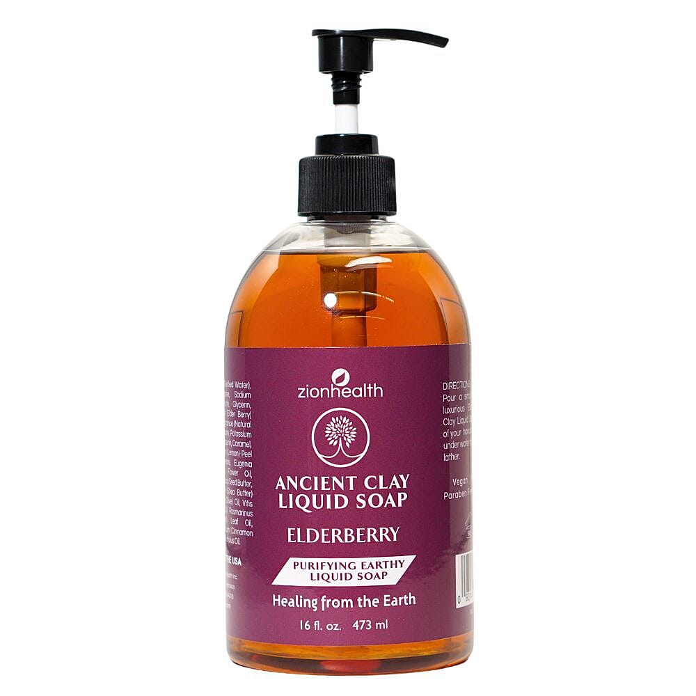 ZionHealth Elderberry Purifying Earthy Liquid Soap (16oz)