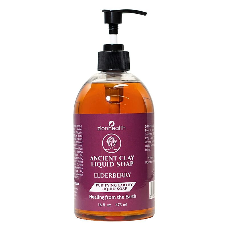 ZionHealth Elderberry Purifying Earthy Liquid Soap (16oz)