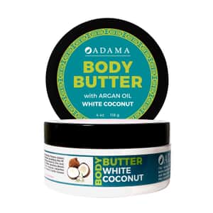 ZionHealth Velvety Body Butter with Argan Oil- White Coconut (4oz)