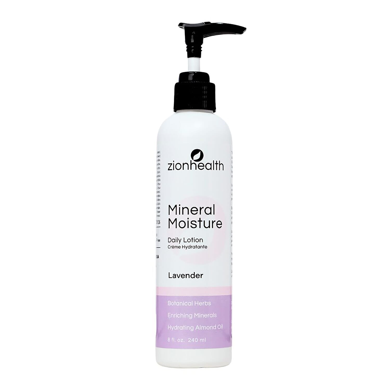 ZionHealth Mineral Moisture Daily Lotion with Almond Oil- Lavender (8oz) (Ships in 8-10 Business Days)