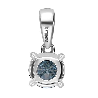 Luxoro 14K White Gold Venice Blue Diamond I1-I2 Solitaire Ring (Size 6.0) 1.00 ctw