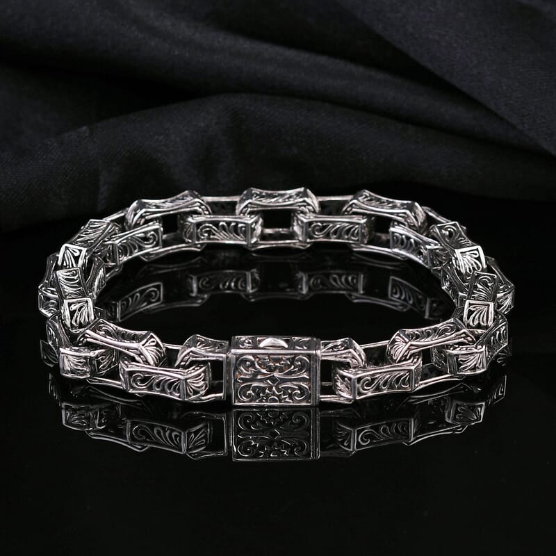 Bali Legacy Men's Bracelet in Sterling Silver (6.50 In) 33.94 Grams