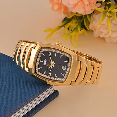 Genoa Japanese Movement Watch ION Plated YG Stainless Steel