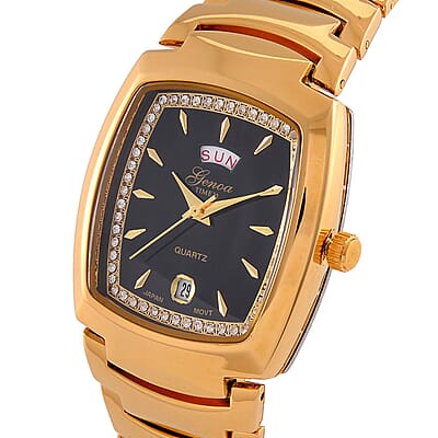 Genoa Japanese Movement Watch ION Plated YG Stainless Steel