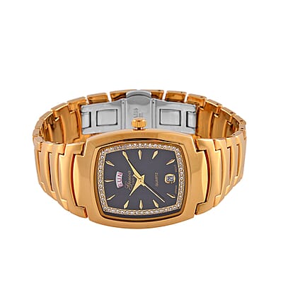 Genoa Japanese Movement Watch ION Plated YG Stainless Steel