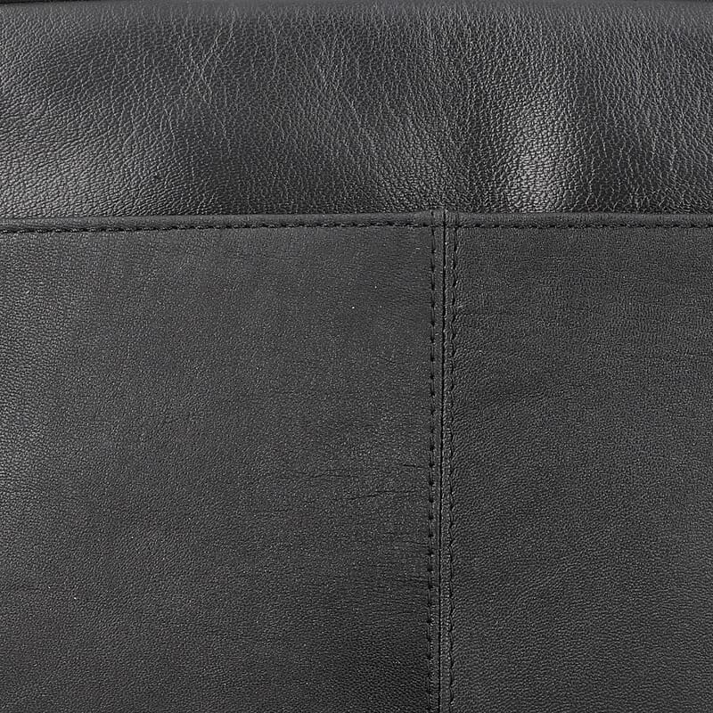 Black Genuine Leather Embellished Crossbody Sling Bag