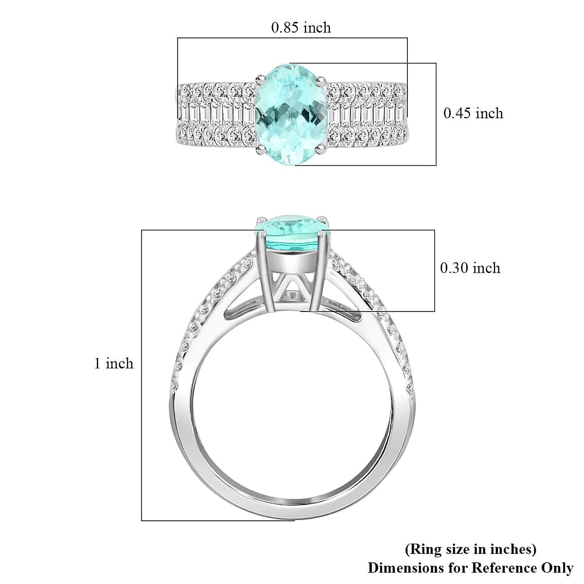 Chairman's Vault Collection Certified & Appraised Rhapsody 950 Platinum AAAA Paraiba Tourmaline and E-F VS Diamond Ring (Size 7.0) 10.25 Grams 2.85 ctw