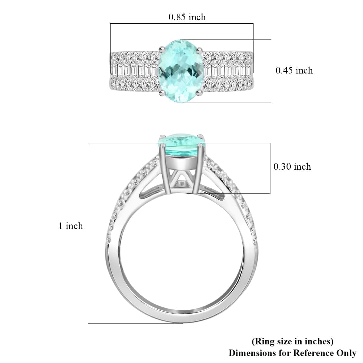 Chairman Vault Collection Certified & Appraised Rhapsody 950 Platinum AAAA Paraiba Tourmaline and E-F VS Diamond Ring (Size 7.0) 10.25 Grams 2.85 ctw image number 5