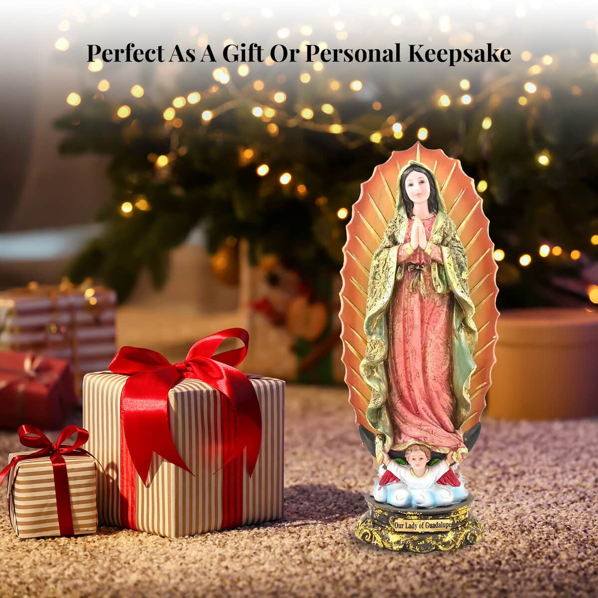 Multi Color Polyresin Our Lady Guadalupe Figurine image number 5