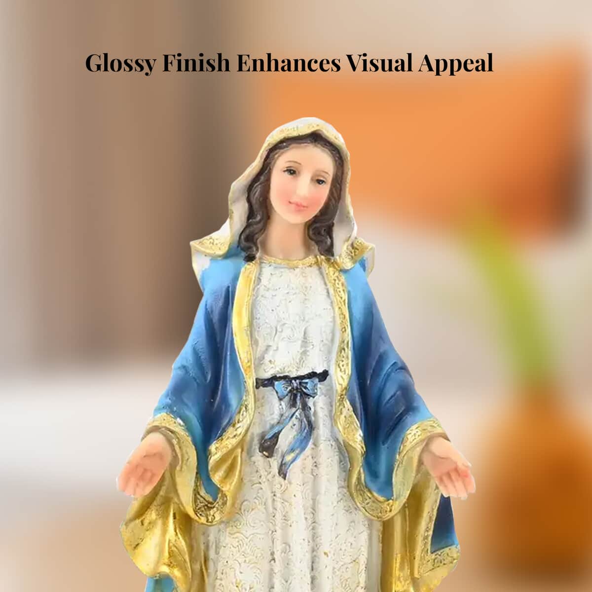Multi Color Polyresin Our Lady of Grace Figurine image number 2
