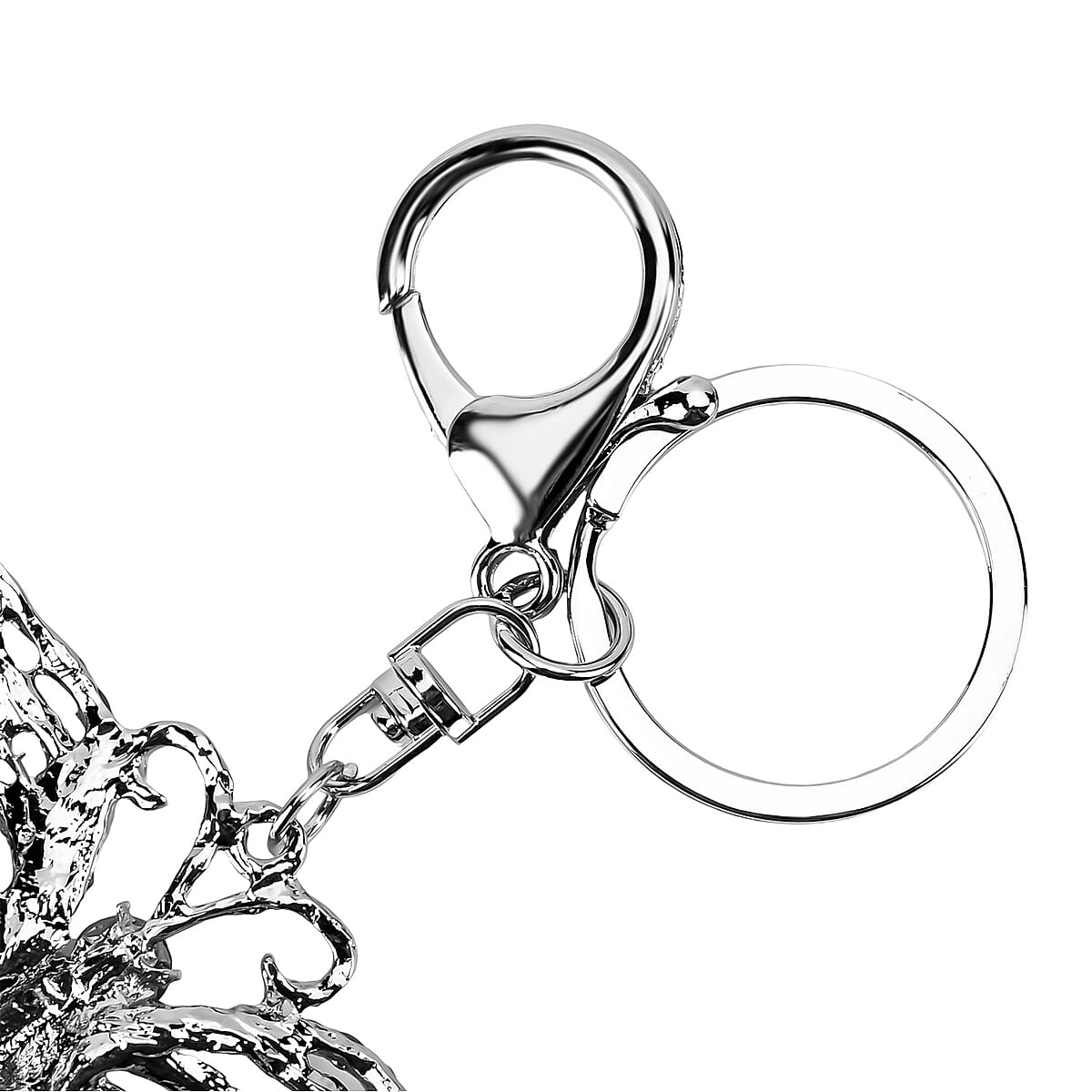 Set of 3 Sparkling Rhinestone Butterfly Keychain in Goldtone & Silvertone image number 3