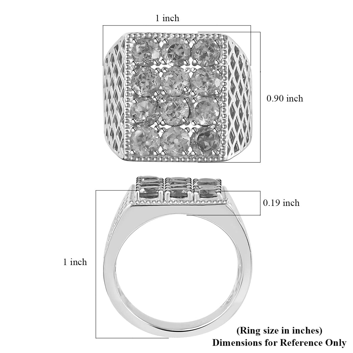 Peridot Men's Ring in Platinum Over Sterling Silver (Size 10.0) (Del. in 10-12 Days) 3.35 ctw image number 5