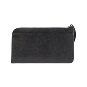 Kate Spade Black Lucy Saffiano Leather Medium L-zip Wristlet