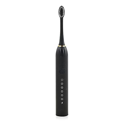 Closeout Total Vision Black Rechargeable Toothbrush with 4 Heads