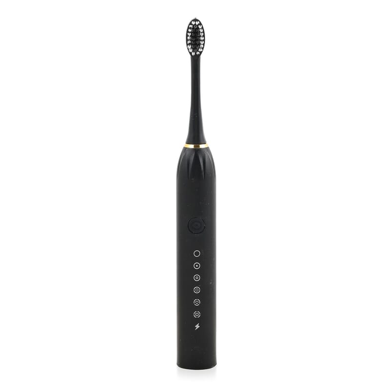 Closeout Total Vision Black Rechargeable Toothbrush with 4 Heads