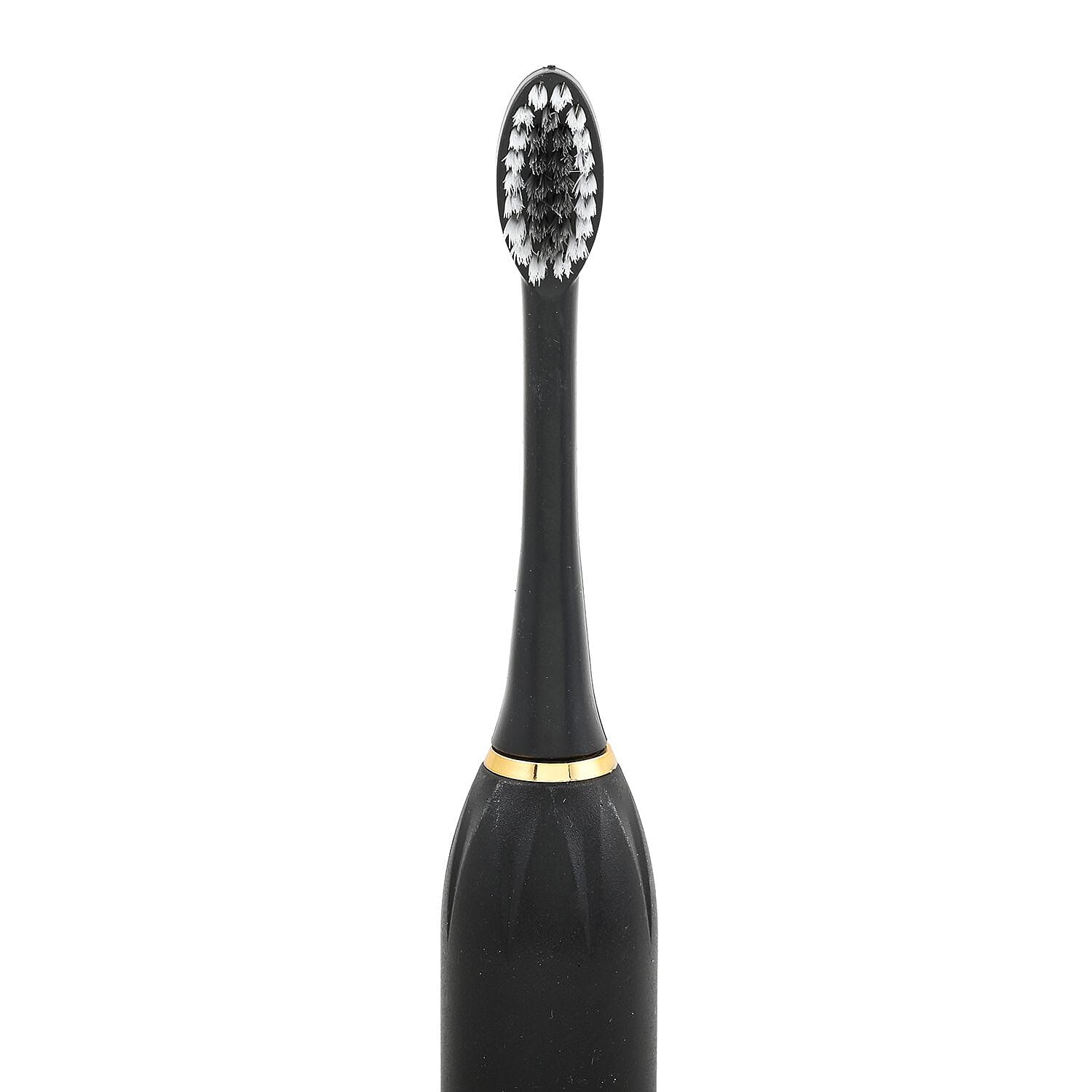 Closeout Total Vision Black Rechargeable Toothbrush with 4 Heads