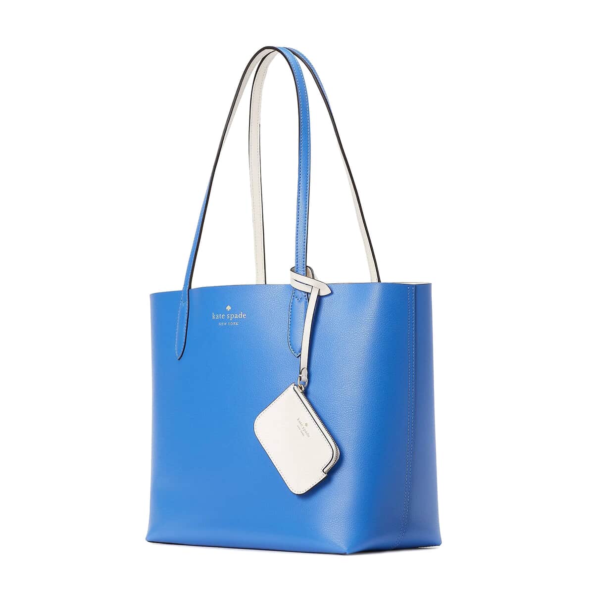 Kate Spade Blue Grained Leather Ava Reversible Tote Bag image number 1