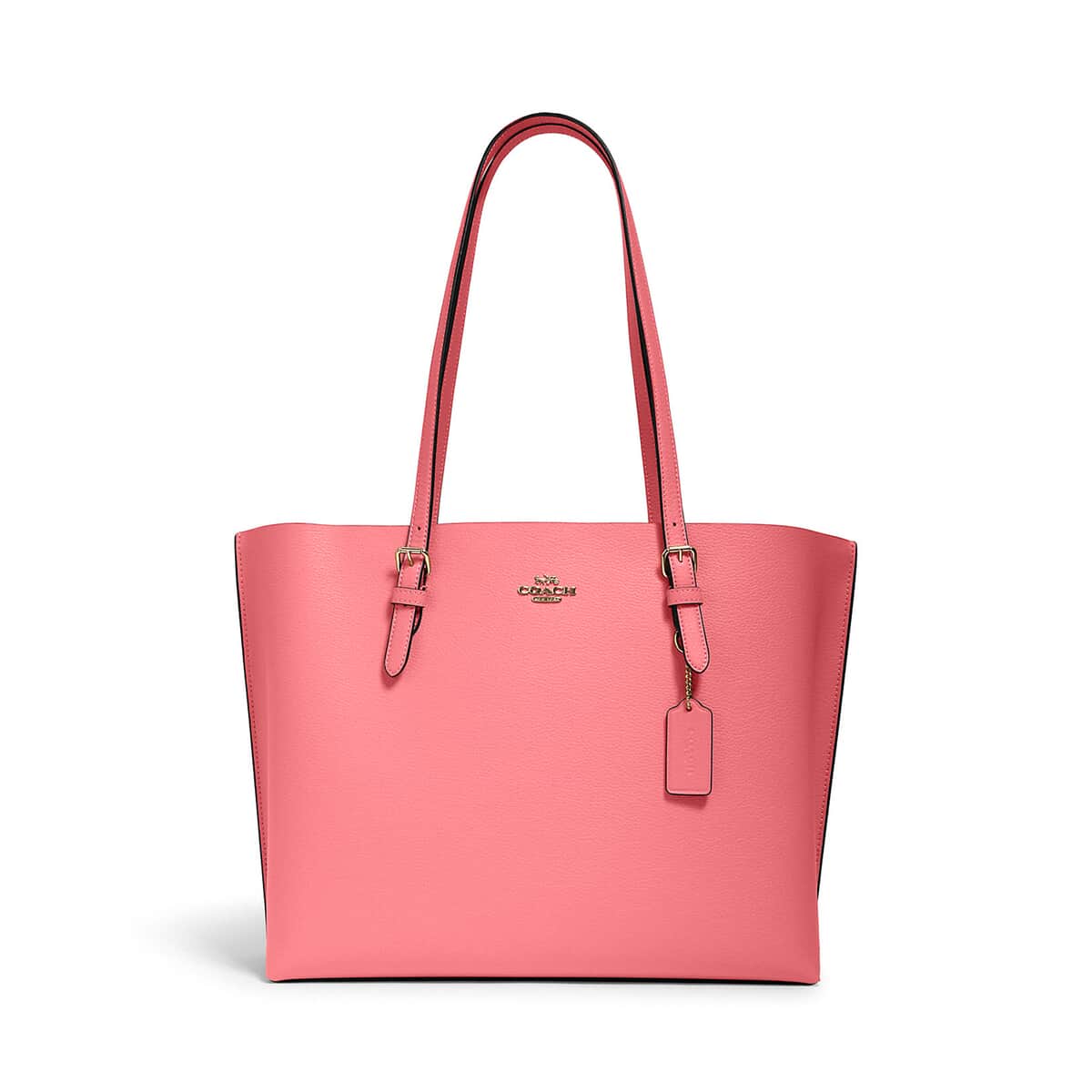 Coach Pink Pebbled Leather Mollie Tote Bag image number 0