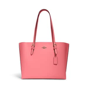 Coach Pink Pebbled Leather Mollie Tote Bag