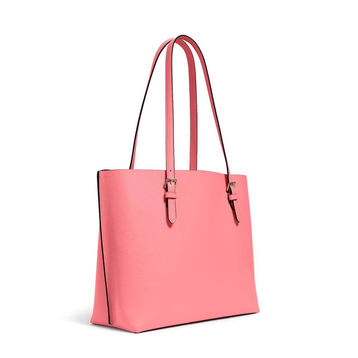Coach Pink Pebbled Leather Mollie Tote Bag image number 1