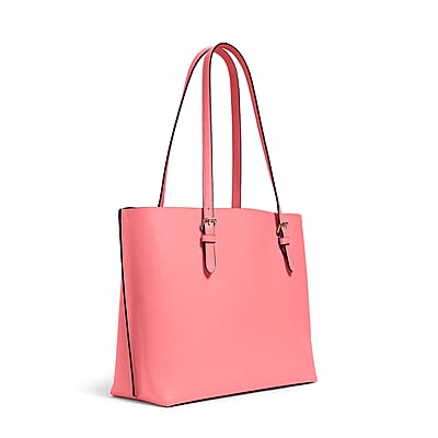 Coach Pink Pebbled Leather Mollie Tote Bag