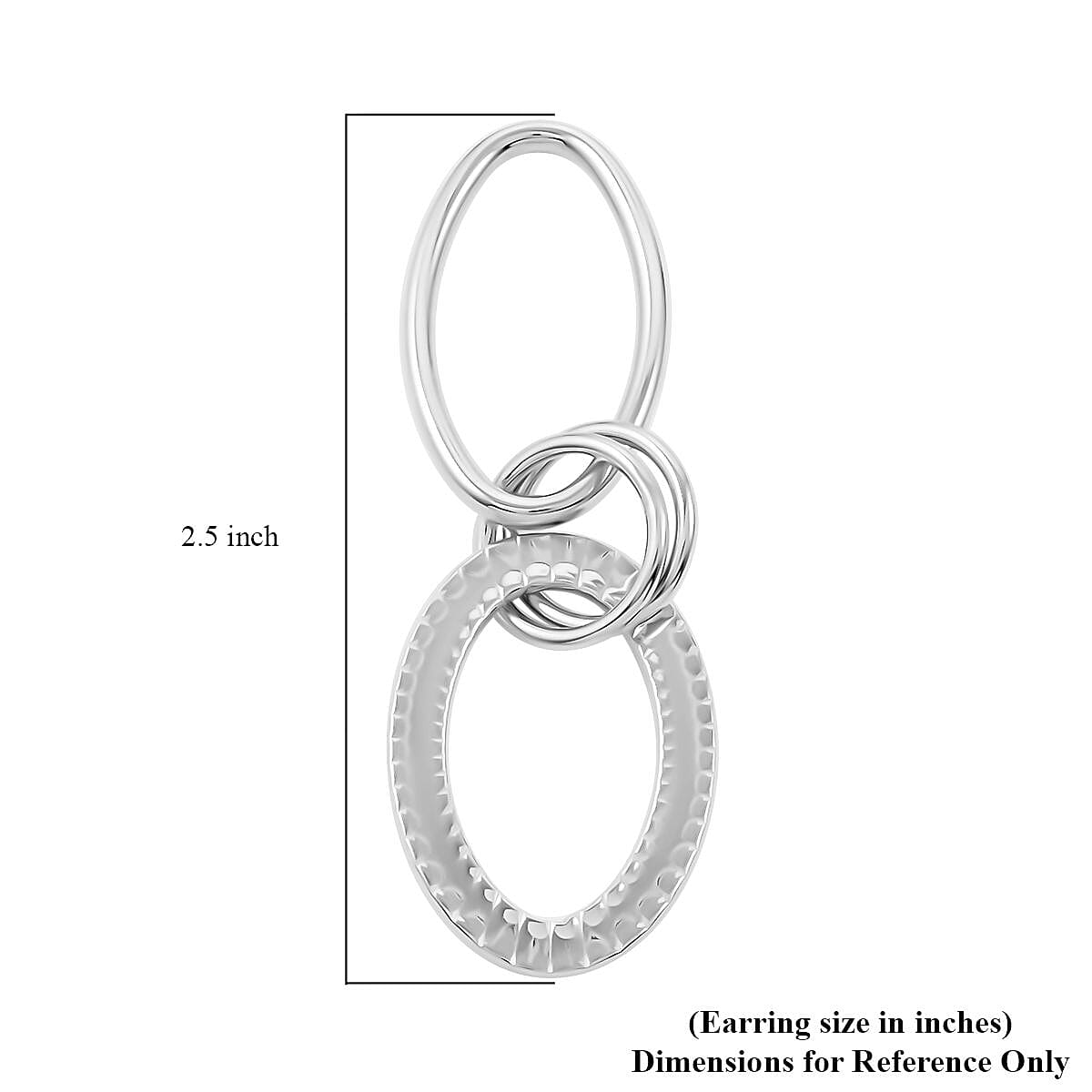 Italian Sterling Silver Triple Tear Drop Interlocked Drop Statement Earrings 12.40 Grams