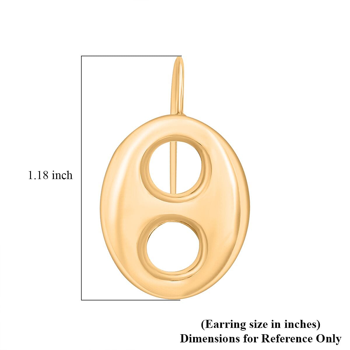 Italian 14K Yellow Gold Over Sterling Silver Statement Earrings 6.80 Grams