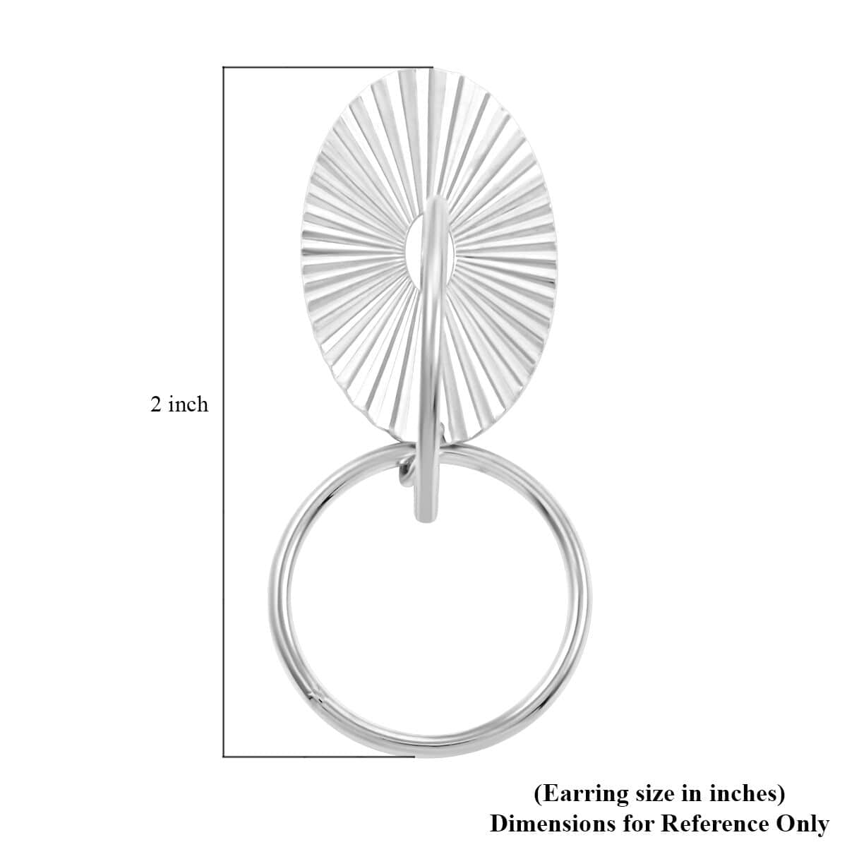 Italian Sterling Silver Multi Circle Textured Medallion Interlocked Drop Statement Earrings 8.10 Grams image number 4