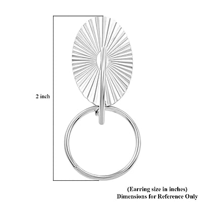 Italian Sterling Silver Multi Circle Textured Medallion Interlocked Drop Statement Earrings 8.10 Grams