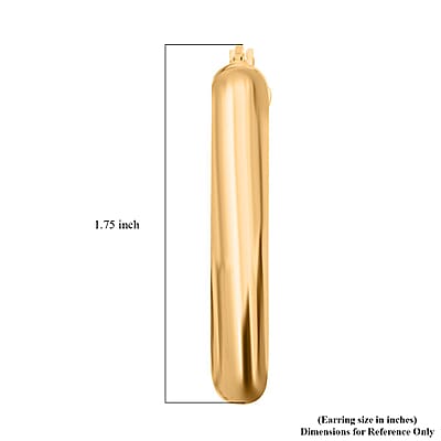 Italian 14K Yellow Gold Over Sterling Silver Bold Hoop Statement Earrings 8.40 Grams