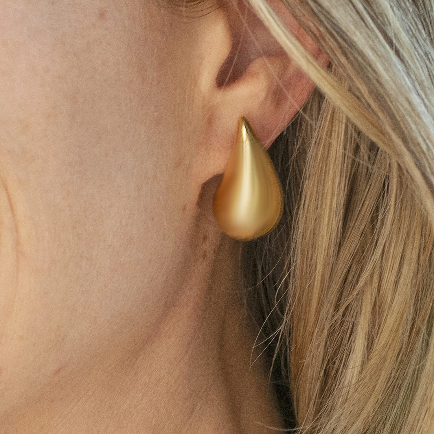 Italian 14K Yellow Gold Over Sterling Silver Rain Drop Tear Drop Statement Earrings 8.50 Grams