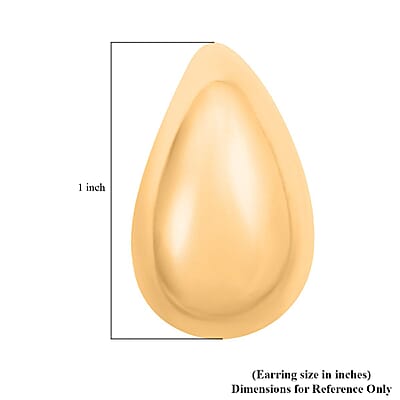 Italian 14K Yellow Gold Over Sterling Silver Rain Drop Tear Drop Statement Earrings 8.50 Grams