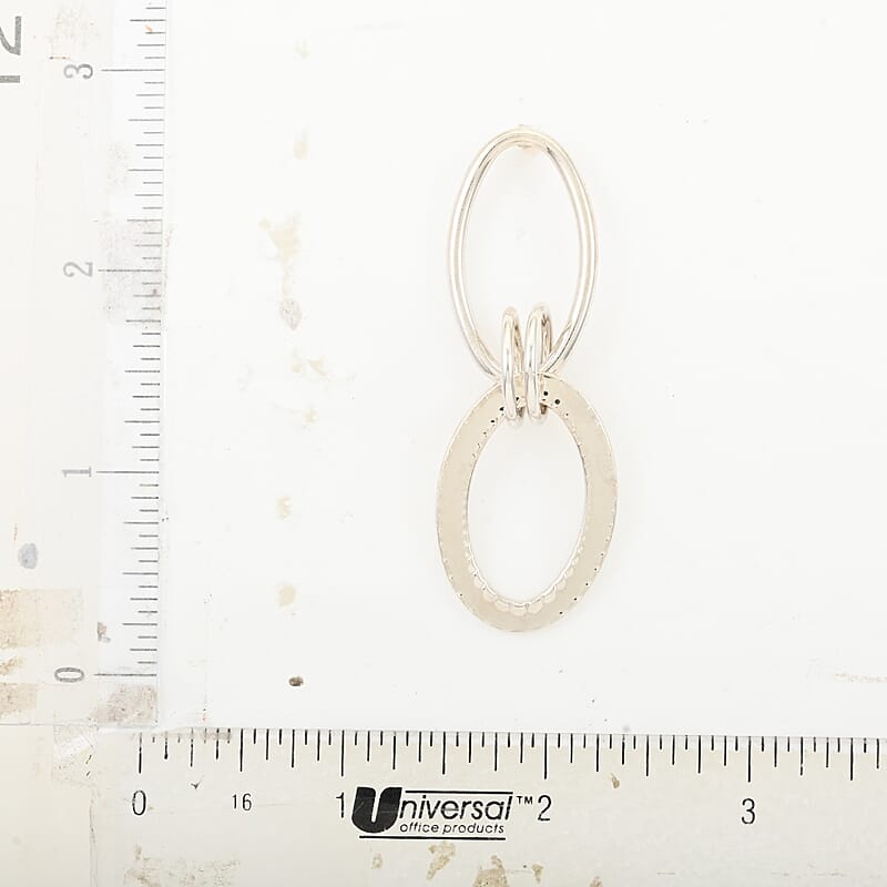 Italian Sterling Silver Triple Tear Drop Interlocked Drop Statement Earrings 12.40 Grams