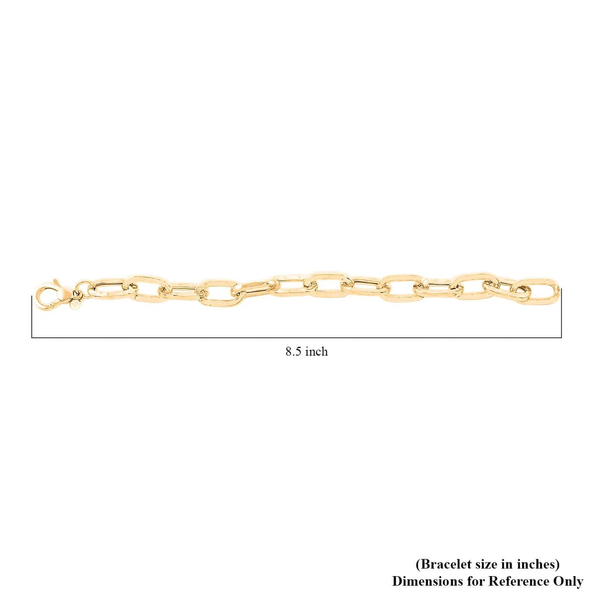 Italian 14K Yellow Gold Over Sterling Silver Paper Clip Bold Statement Bracelet (8.50 In) 14.10 Grams image number 4