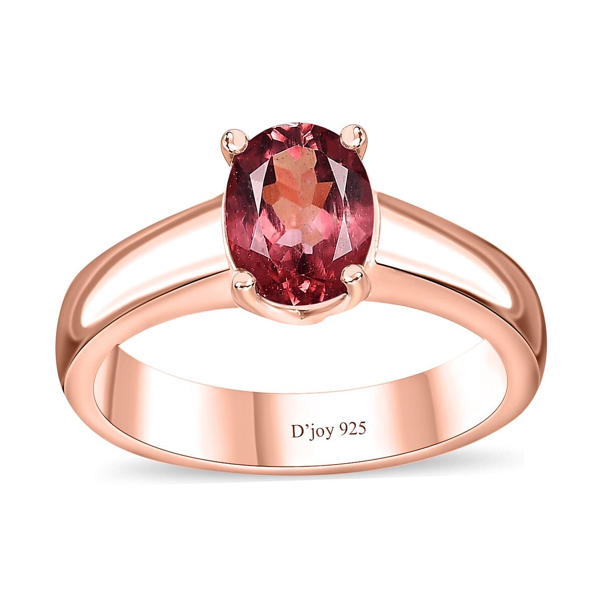 Blush Apatite Solitaire Ring in Vermeil Rose Gold Over Sterling Silver (Size 10.0) 1.25 ctw