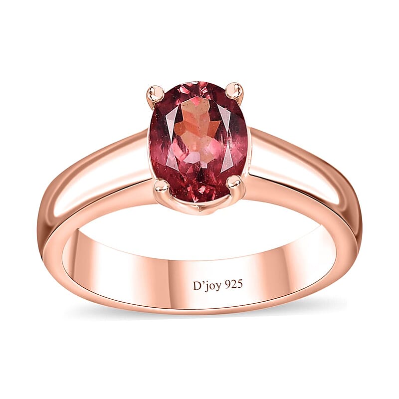 Blush Apatite Solitaire Ring in Vermeil Rose Gold Over Sterling Silver (Size 10.0) 1.25 ctw