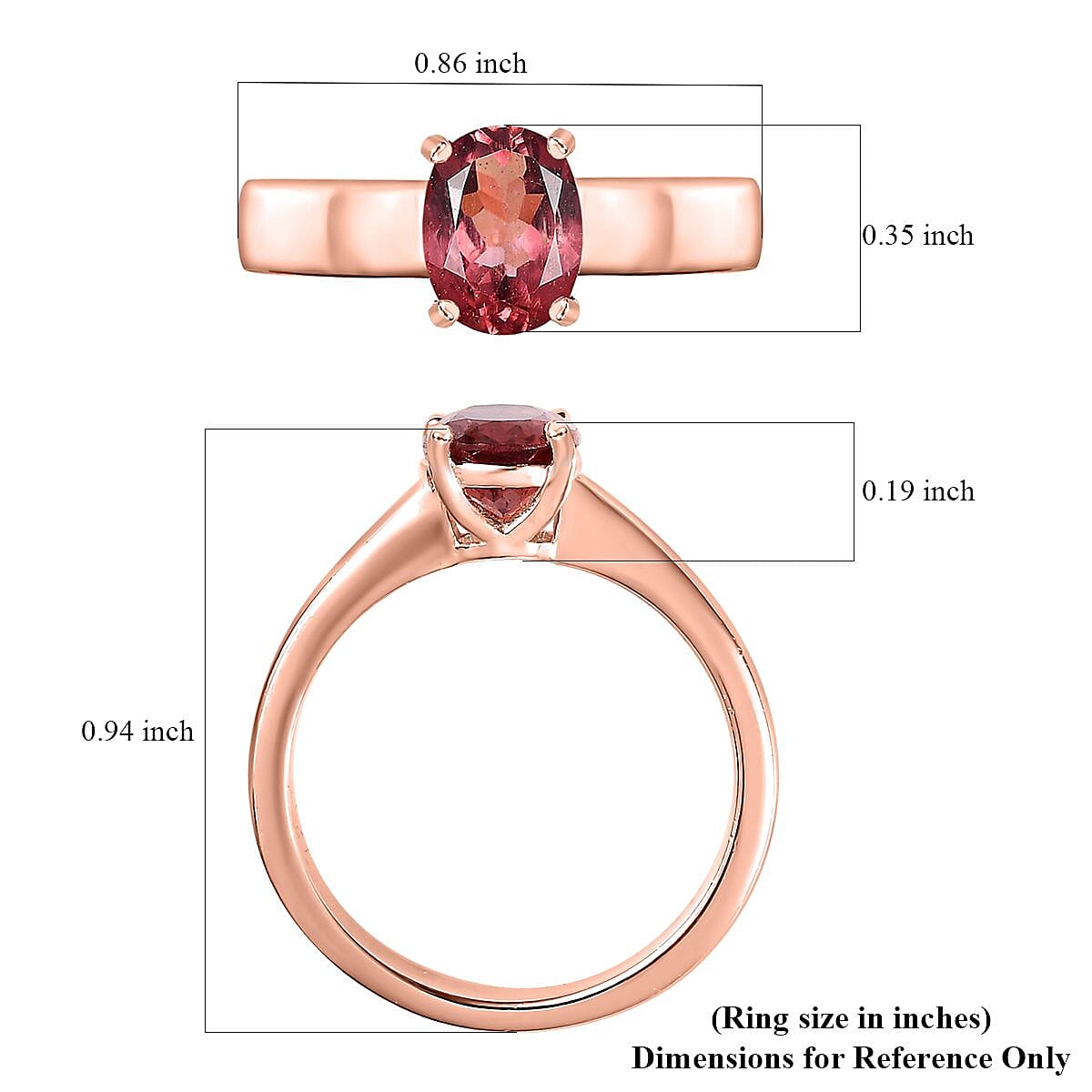Blush Apatite Solitaire Ring in Vermeil Rose Gold Over Sterling Silver (Size 10.0) 1.25 ctw