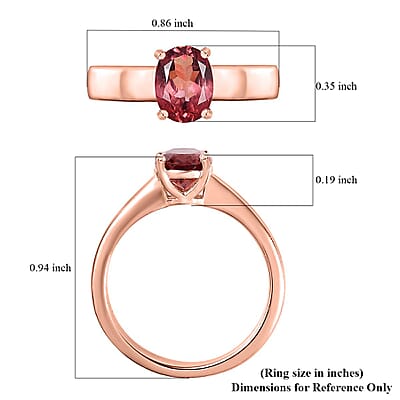 Blush Apatite Solitaire Ring in Vermeil Rose Gold Over Sterling Silver (Size 10.0) 1.25 ctw