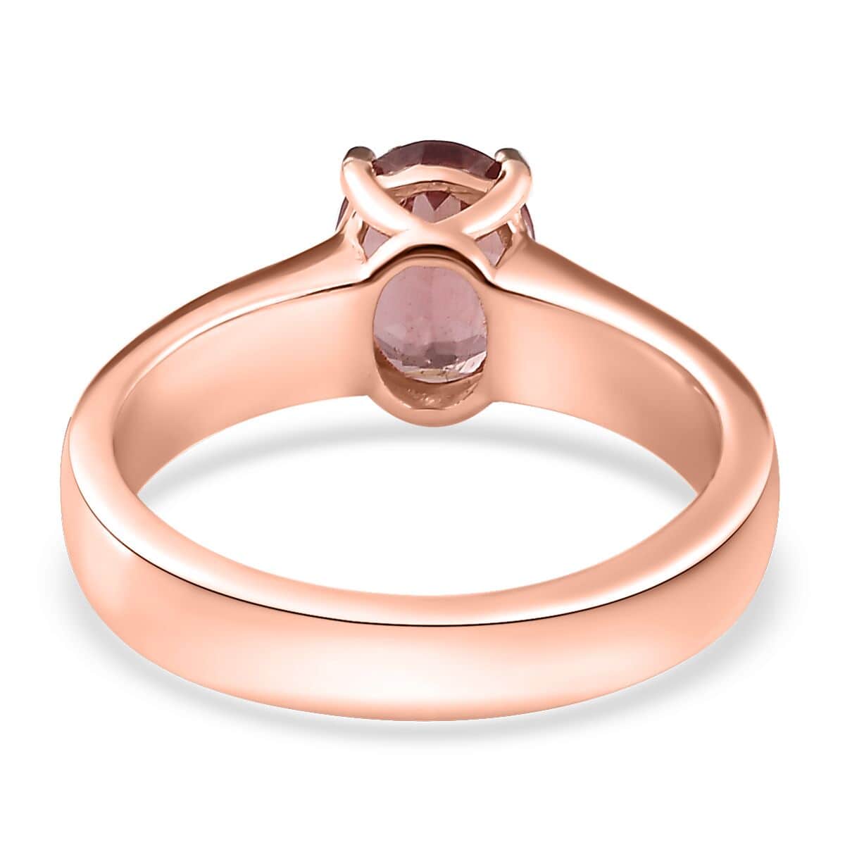 Blush Apatite Solitaire Ring in Vermeil Rose Gold Over Sterling Silver (Size 6.0) 1.25 ctw image number 4