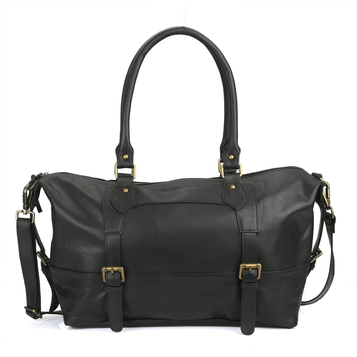 Black Genuine Leather Luggage Bag image number 0