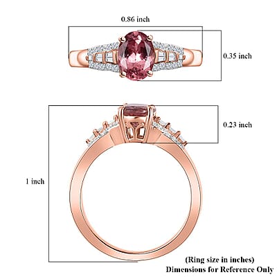 Luxoro 10K Rose Gold Premium Blush Apatite and G-H I2 Diamond Ring (Size 10.0) 1.35 ctw
