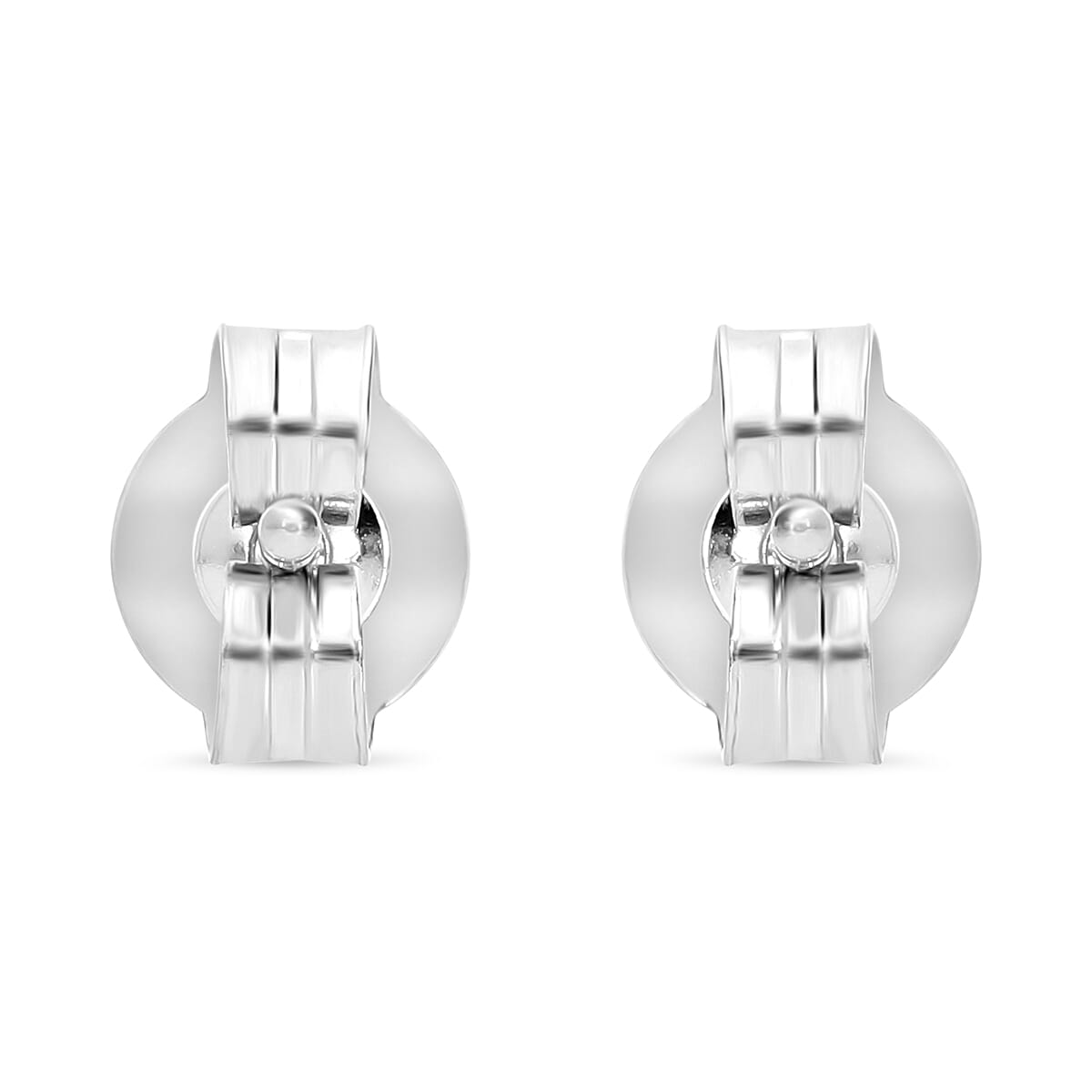 White Diamond Earring in Platinum Over Sterling Silver